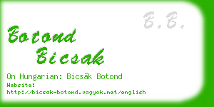 botond bicsak business card